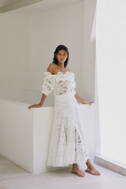 La Botanica Skirt – White Eyelet